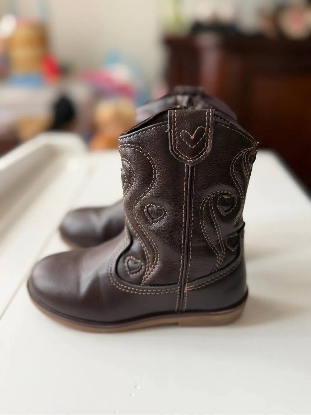 Zara Kids Size: 8 -Brown Western-Inspired Boots